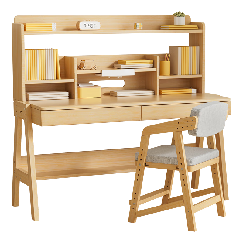 爱果乐（IGROW）书桌学习桌儿童学习桌椅实木写字桌升降桌折叠桌椅电脑桌进口实木 【预售福利】趣叠桌+取叠椅-免安装 进口山毛榉 可调节