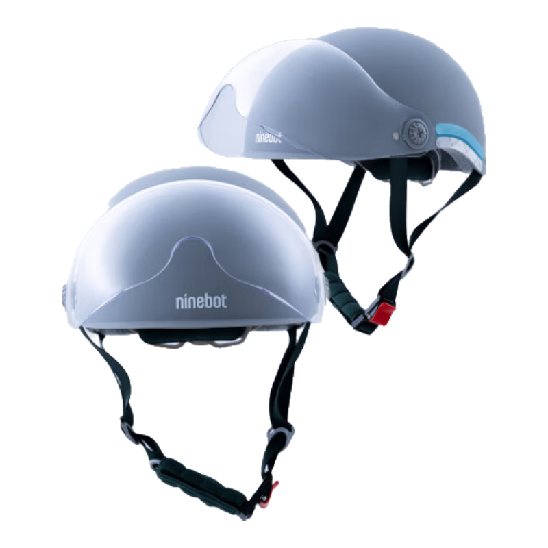 九号（Ninebot）ninebot九号简洁款头盔男女通用轻盈透气电动自行车帽3C认证 冰川灰 L