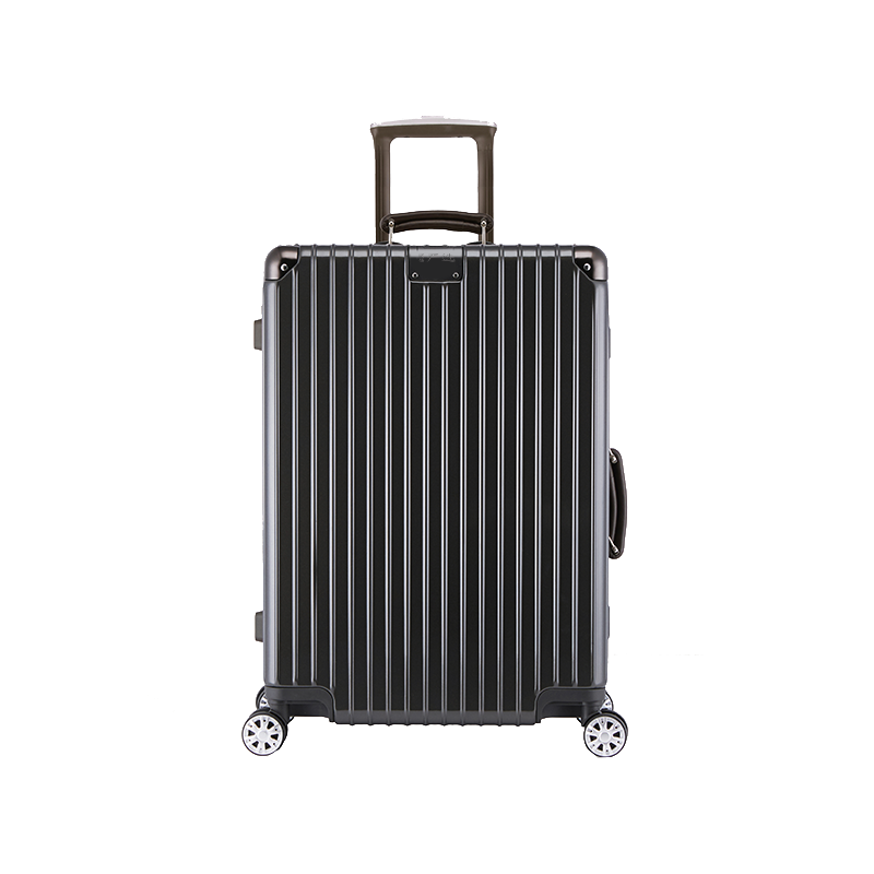 网易严选大容量铝镁框小金刚PC行李箱商务拉杆箱旅行箱24英寸亮面神秘灰