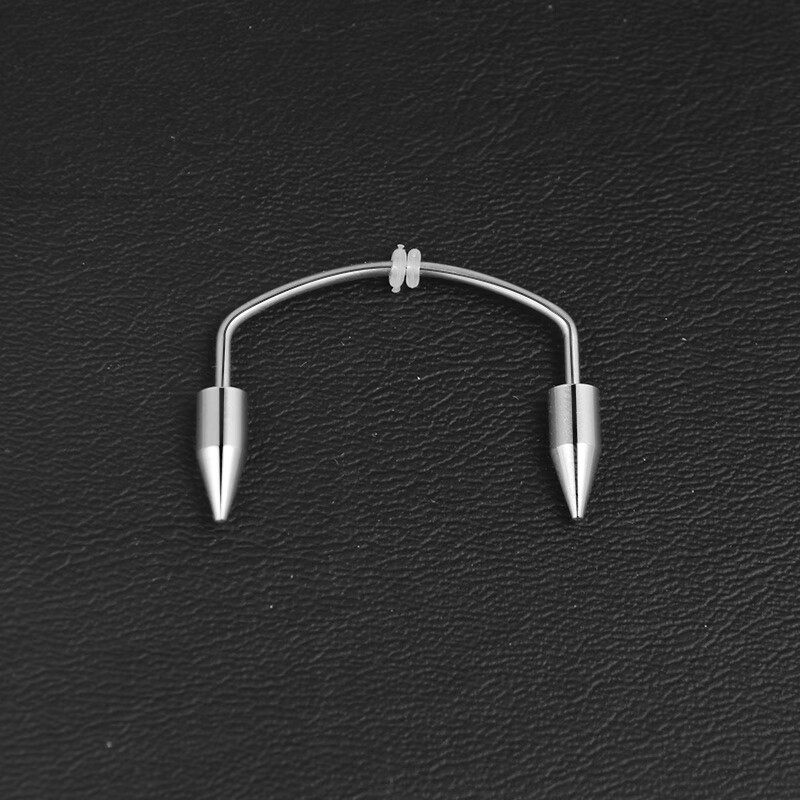 创京懿选德古拉钉唇系带钉微笑钉虎牙僵尸牙系带钉吸血穿刺饰品 钢色