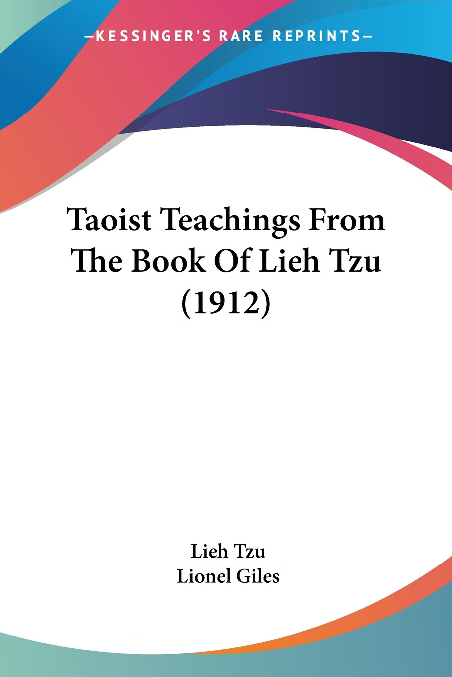 预售 按需印刷 taoist teachings from the book of lieh tzu (1912)