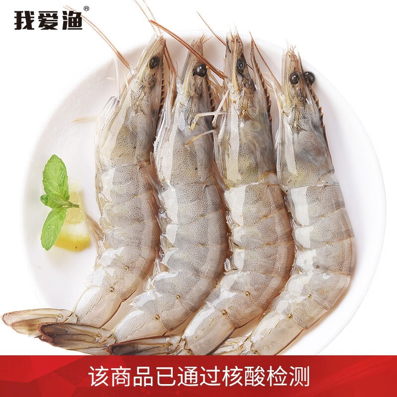 我爱渔 生冻白虾600g/盒（内含300g*2袋）中号规格（30-36只） 烧烤火锅食材 生鲜 海鲜水产