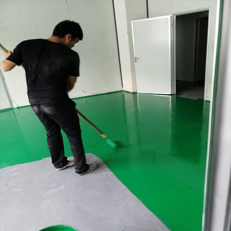 粟慄水泥地面耐磨地板水泥漆树脂漆水漆室外室内地坪漆尘漆涂料 绿色
