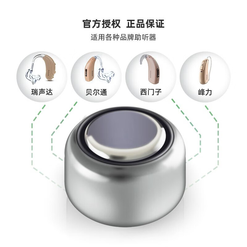 峰力德国进口助听器电池专用引擎锌空气e10/e13/e675纽扣电池 【高品质】安湃声A10【一盒/60颗】送收纳盒