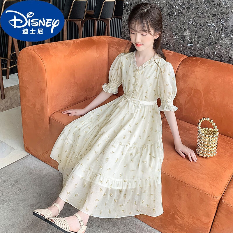 ��ʿ�ᣨDisney��Ůͯ����ȹ��ͯɳ̲ȹ�ӳ�ȹ����ɴȹѩ����װ2023�¿��д�ͯŮ�� ����ɫ 150cm52.25Ԫ