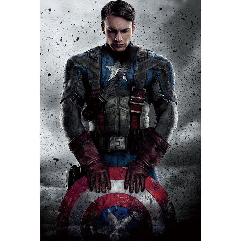 4海报 漫威电影十周年钢铁侠蜘蛛侠墙贴墙纸宿舍卧室画 柠檬黄 复联21