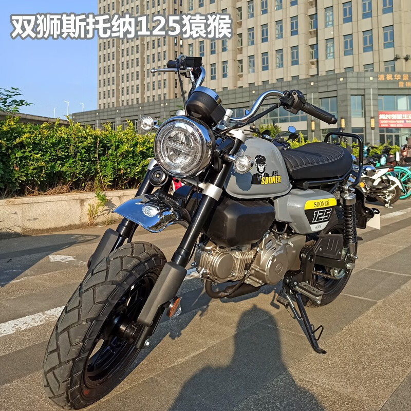双狮斯托纳猿猴125猴子国四电喷燃油男女双人小摩托街车全国上牌 灰色