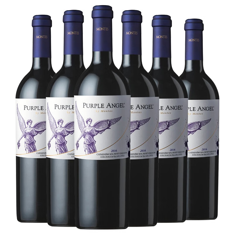 蒙特斯(montes)酒庄三剑客 紫天使富乐欧法大m 智利原瓶进口红酒 葡萄