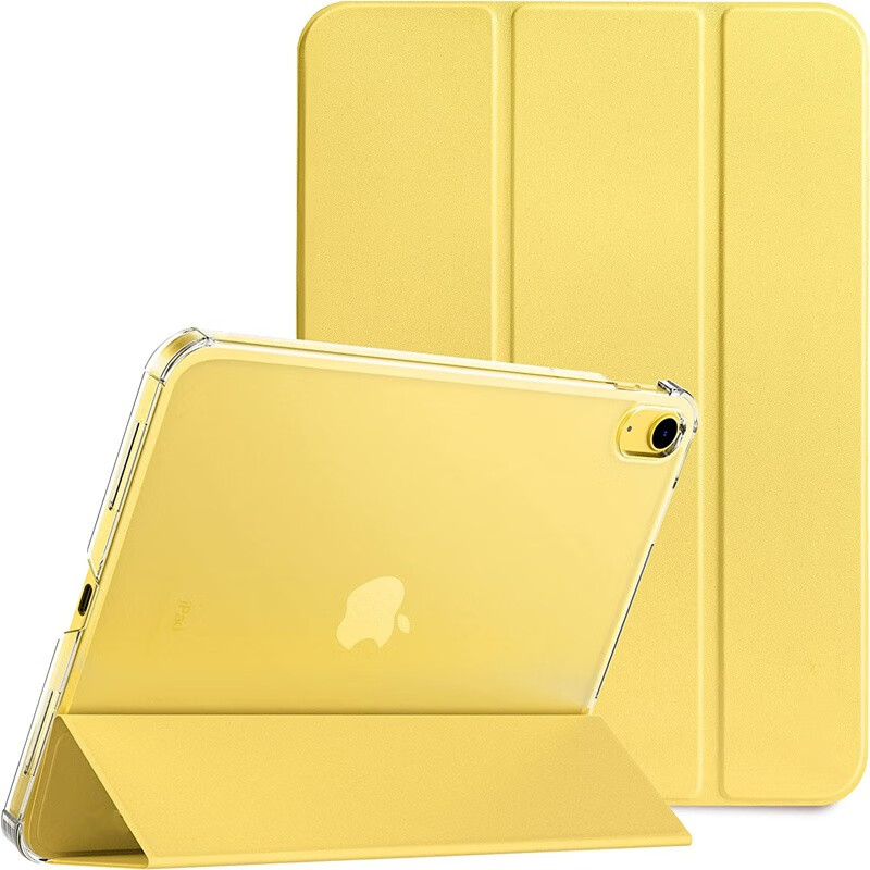 zonyee iPad 第十代10.9英寸保护皮套/休眠外壳支架适用于苹果2022款A2696 柠檬黄 iPad 十代（10.9英寸）