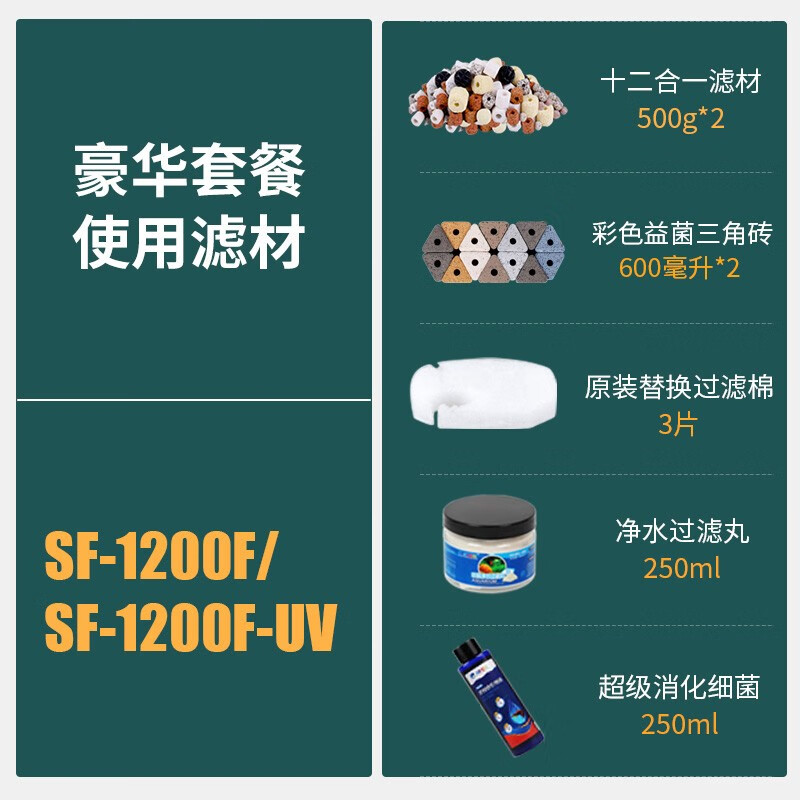 sobo松宝鱼缸过滤桶替换滤材原装过滤材料 外置过滤桶替换滤材过滤棉