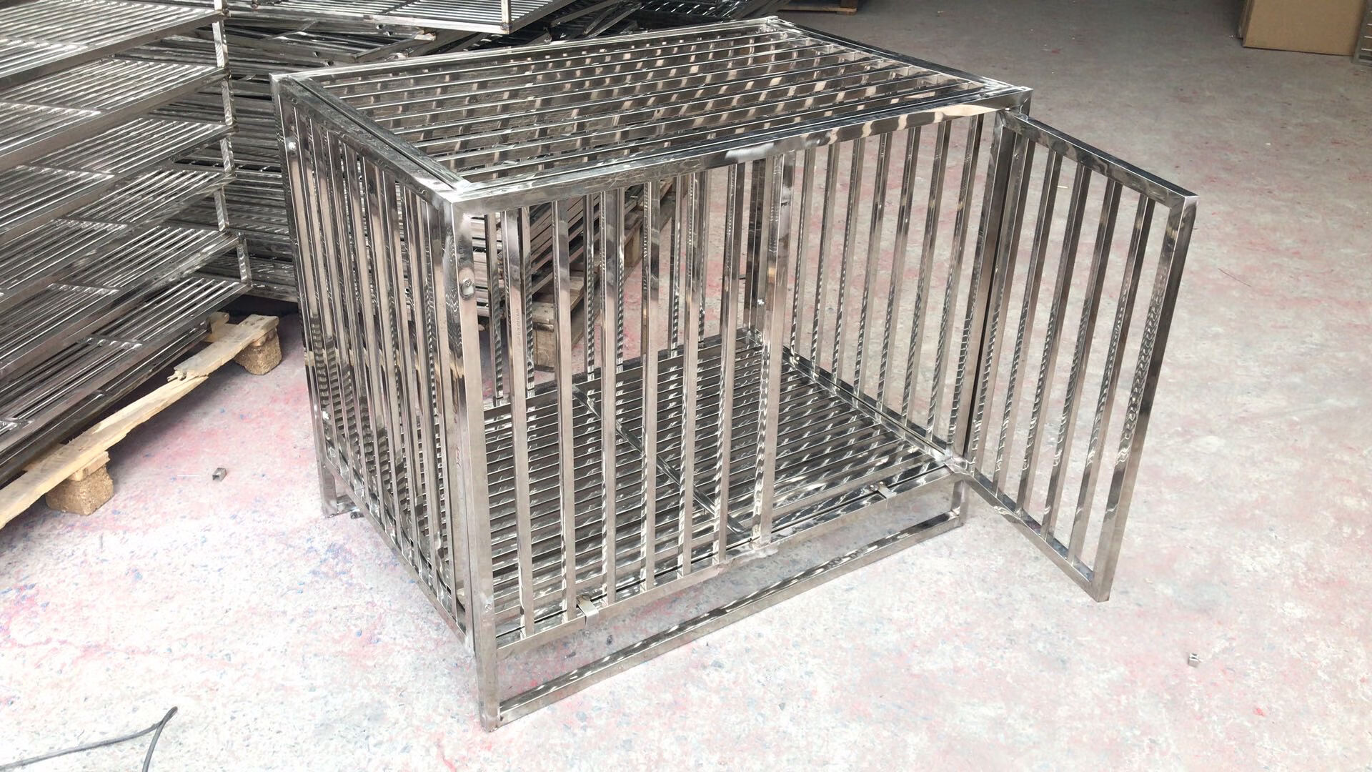 全方管不锈钢狗笼子小中大型犬狗笼室内泰迪边牧金毛拉布拉多马犬