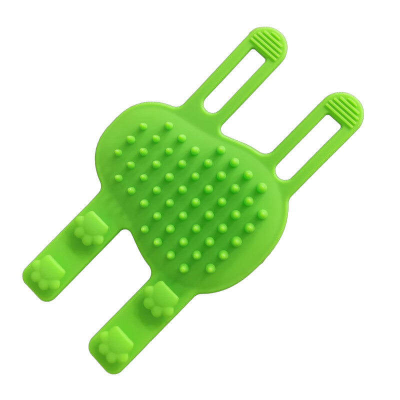 热门宠物猫咪蹭痒按摩器猫咪玩具免粘绑桌椅腿软硅胶蹭毛器 绿色小号