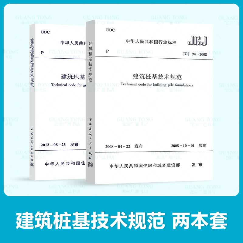 2本套 JGJ 79-2012 建筑地基处理技术规范术规范+JGJ 94建筑桩基技术规范