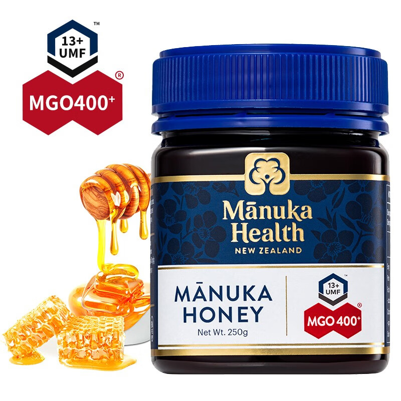 蜜纽康(Manuka Health)麦卢卡花蜂蜜(MGO400+)(UMF13+)250g  花蜜可冲饮冲调品 新西兰原装进口