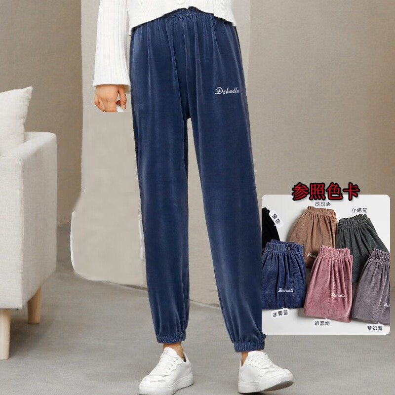 虎迹2025年男士春秋薄款宽松居家裤《杭州直播款》家-居-裤 可穿200斤 迷雾蓝 均码