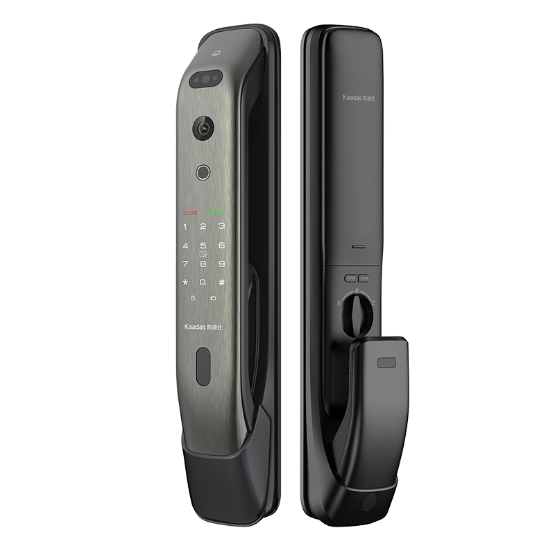 凯迪仕（KAADAS） K20 Max Plus全自动指纹锁智能锁家用3D人脸识别可视猫眼电子密码锁 太空灰10029396663657