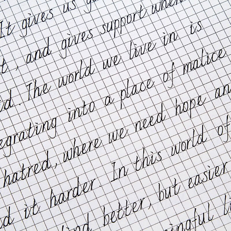 阡囤 手写意大利斜体英语字帖中英文临摹行楷奶酪女生字体漂亮练字 斜