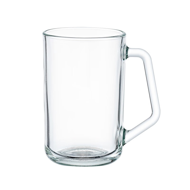 glasslock钢化耐热透明玻璃杯家用带把喝水杯子大容量咖啡啤酒杯 460