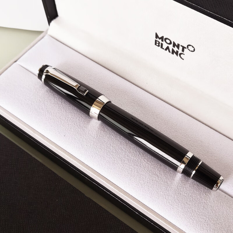 万宝龙钢笔波西米亚 高端档礼盒装 商务送礼老师 银夹黑宝石(签字笔)