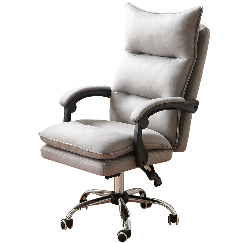 积木部落 电脑椅家用可躺办公椅旋转学习椅升降电竞椅久坐人体工学老板椅书房椅子 灰绿色+脚踏【钢制脚】