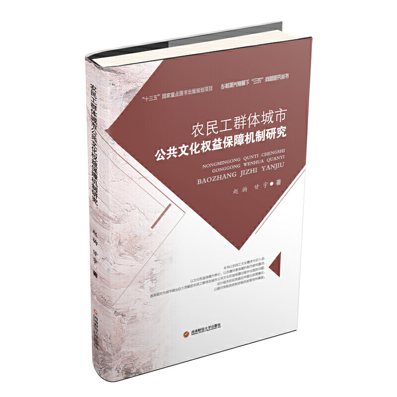 【正版】农民工群体城市公共文化权益保障机制研究 西南财经大学 9787550436862