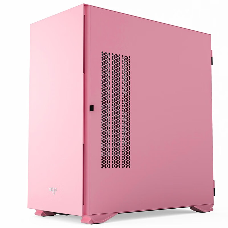 爱国者（aigo）YOGO  K1粉色 超高兼容性 9风扇位 电脑机箱  E-ATX/ATX主板/360水冷/竖装显卡/钢化玻璃全侧