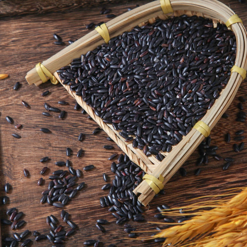 虎钢馋【熟黑米】磨豆浆原料低温烘焙黑米炒熟新黑米三斤紫米即食 熟