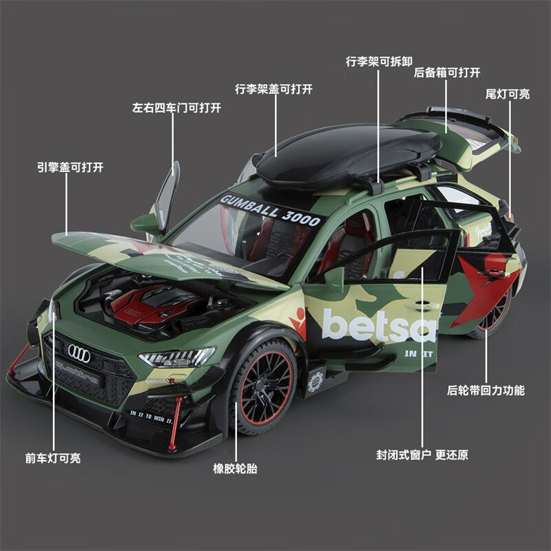 飞越无限车模奥迪RS6 ABT合金车模男孩礼品评测：性价比高吗？测评结果报告！