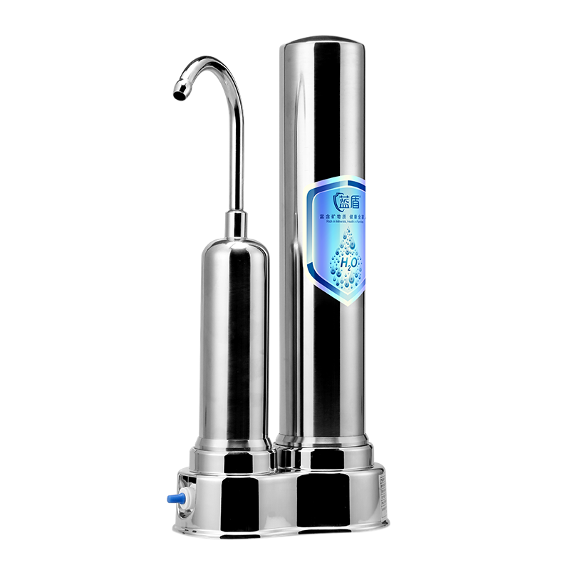 蓝盾 净水器家用厨房台上式超滤直饮水龙头过滤器自来水免安装软水机小体积前十名品牌0废水不锈钢209 209不锈钢超滤款【送1套滤芯】