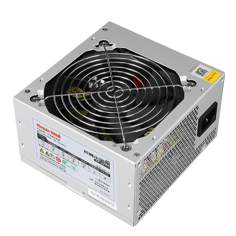长城（Great Wall）额定275W 小金刚GW-375 电脑电源（单路12V/宽电压/12CM风扇/智能温控/支持背线）