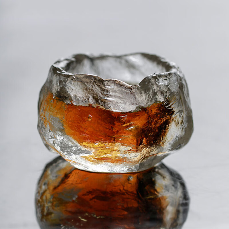 妙普乐酒盏玻璃 日式古法冰冻烧琉璃杯威士忌酒杯江户硝子清酒杯茶杯