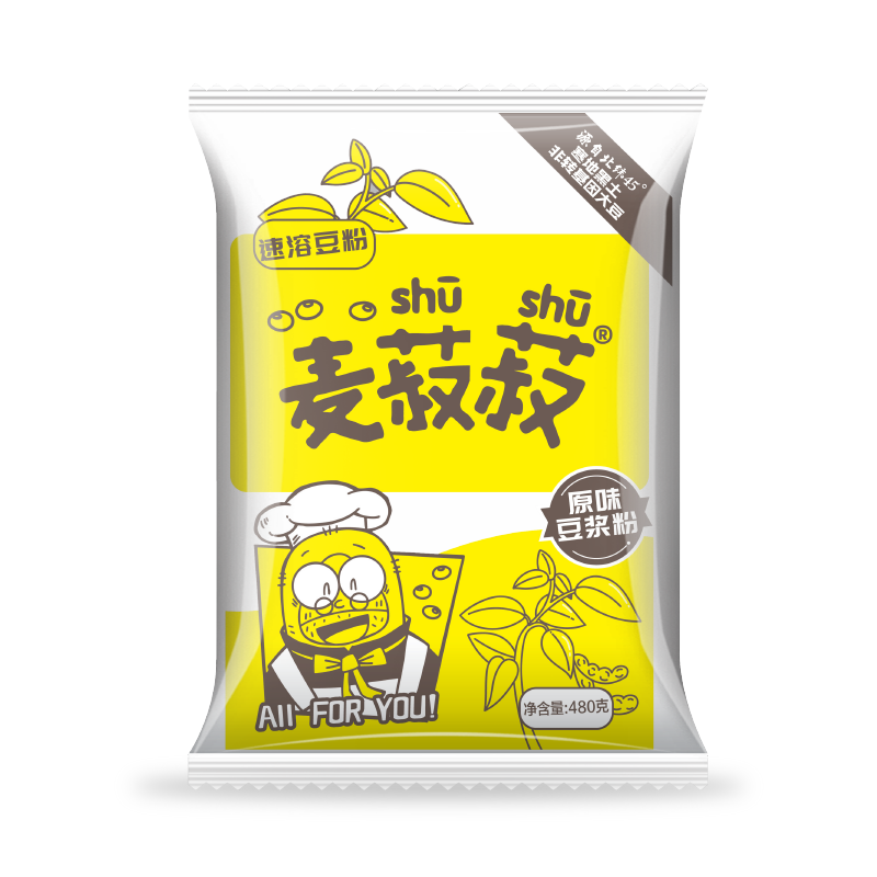 龙王麦菽菽豆浆粉甜味/原味480g  家庭餐饮两用装 麦菽菽原味480g