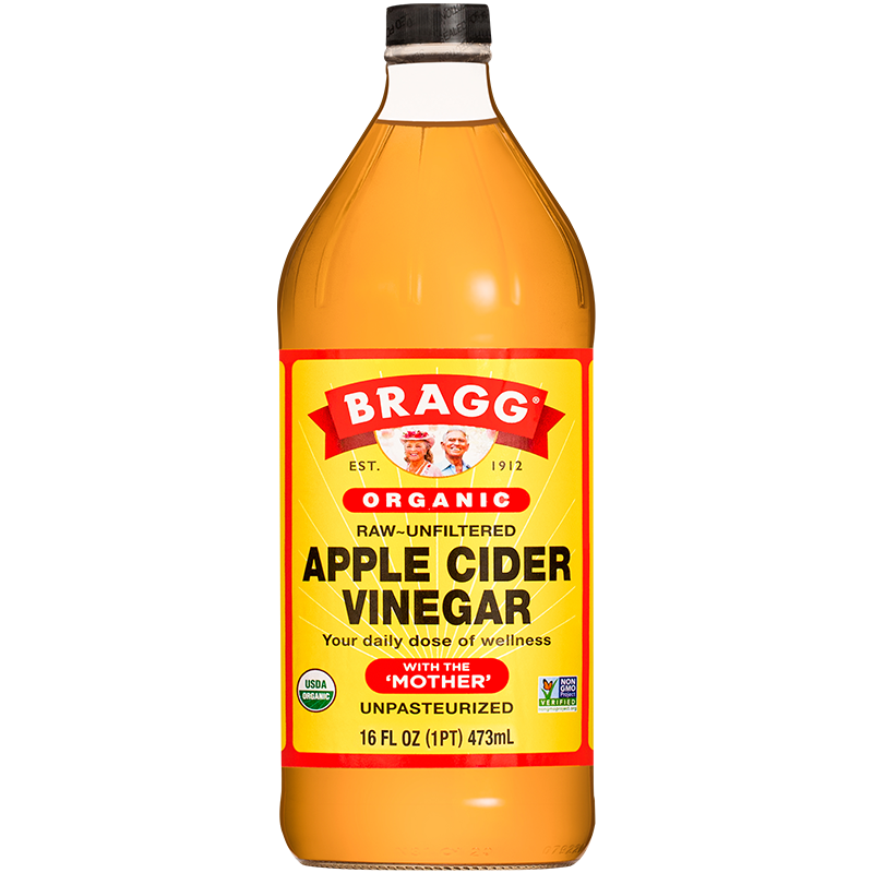 Bragg 美国进口 原浆纯苹果醋饮料473ml 2瓶组合装 0糖0脂肪0热量 无过滤浓浆发酵无糖型水果醋100031356836