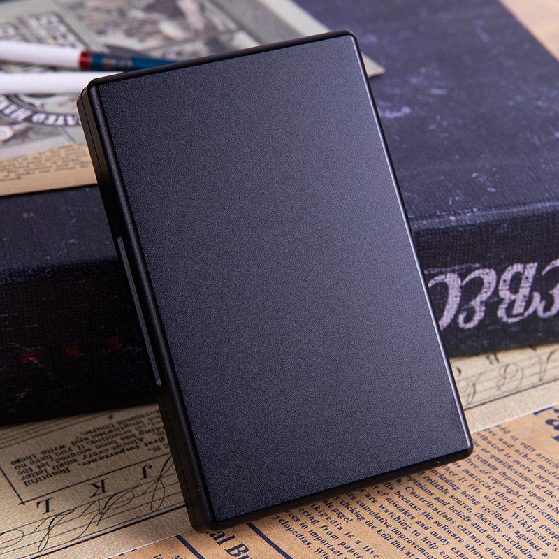 中支烟盒 原装中支烟细烟铝合金翻盖男女士20中支细便携刻字 黑色