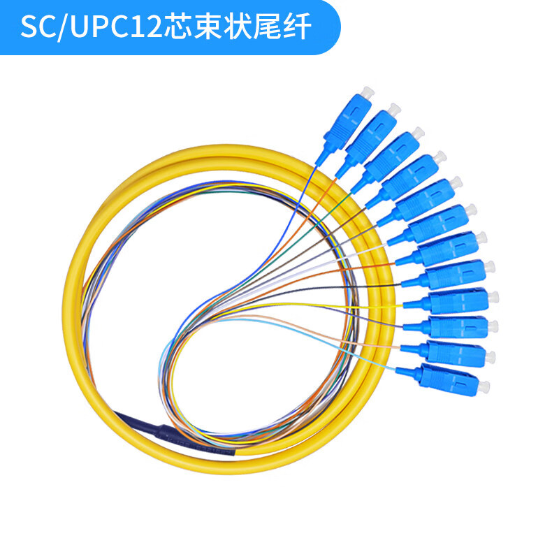 诺可信 电信级12芯束状尾纤sc/upc单模束状长1.