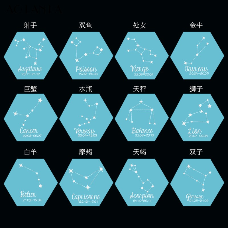 AOLANLA 星座55号粉底刷魔术刷无痕化妆刷美妆刷便携扁平粉底液套装刷礼盒装生日礼物送女友 白羊座