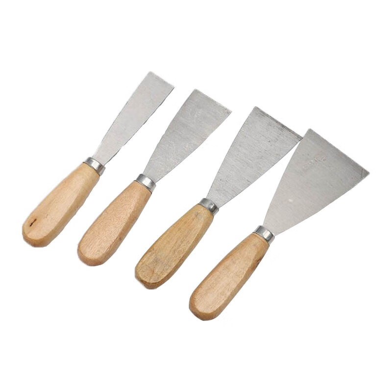 劳保佳 普通木柄油灰刀 油漆工具 清洁用批刀 腻子刀 抹刀 铲刀 3寸