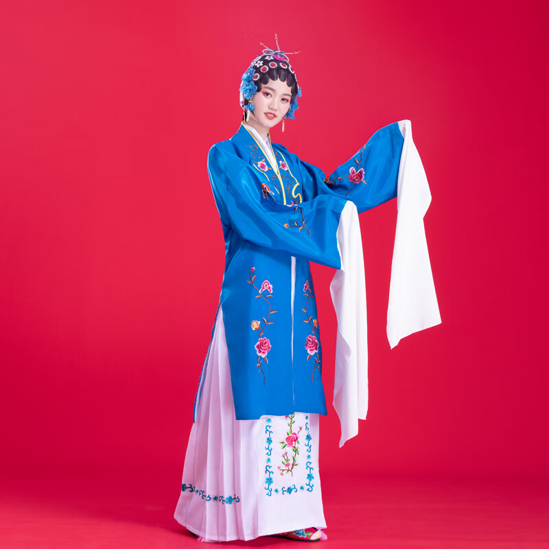 佧森滋戏服装女花旦京剧古装越剧新款演出头饰戏曲水袖戏剧唱戏衣服戏