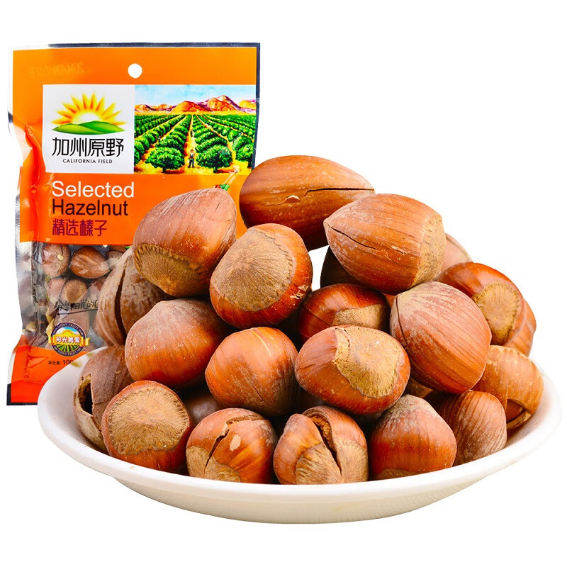 加州原野精选榛子228g/袋 坚果炒货休闲小零食