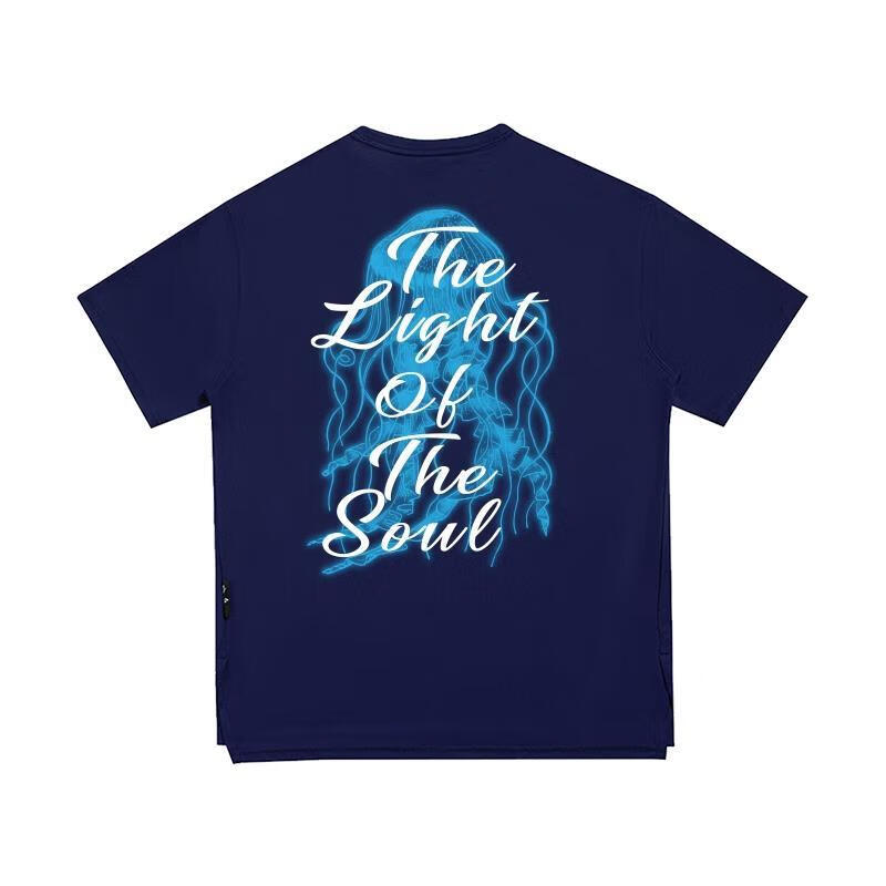 山头林村美式街头[水母]主题设计运动短袖恤速干网眼透气投篮服 s