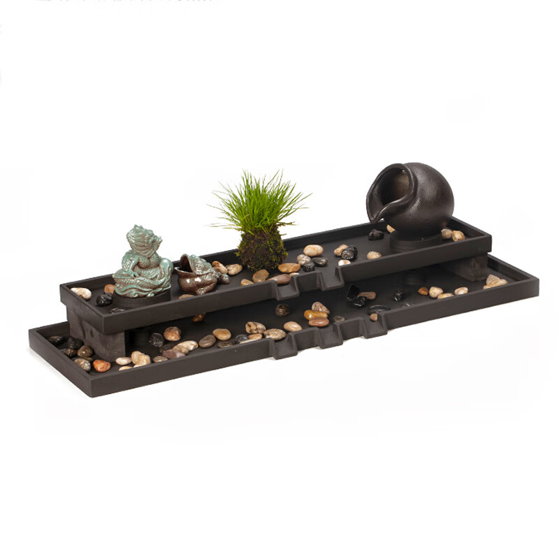 东方之约禅意水缸鱼缸石槽流水造景盆景流水摆件龙吐水循环流水雾化器