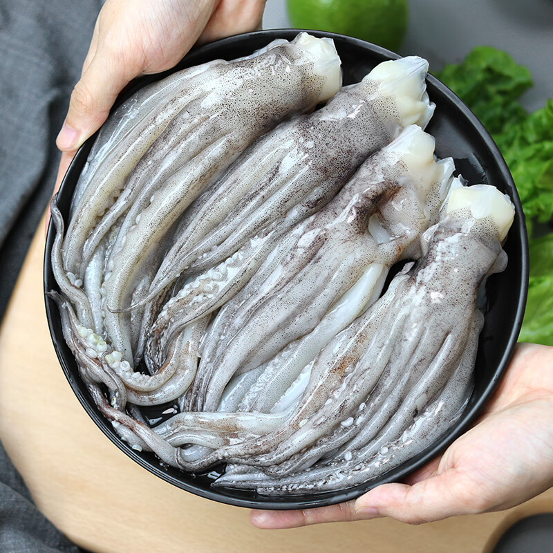 鸿顺深海鱿鱼须450g/包 免处理 去眼去牙 烧烤火锅食材 海鲜 生鲜 