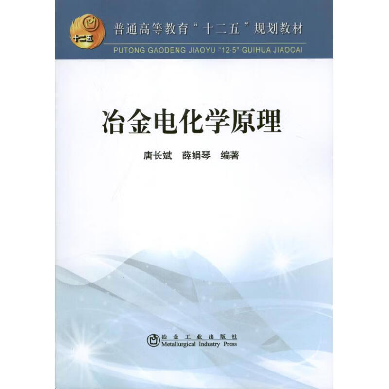 冶金电化学原理 唐长斌薛娟琴 书籍