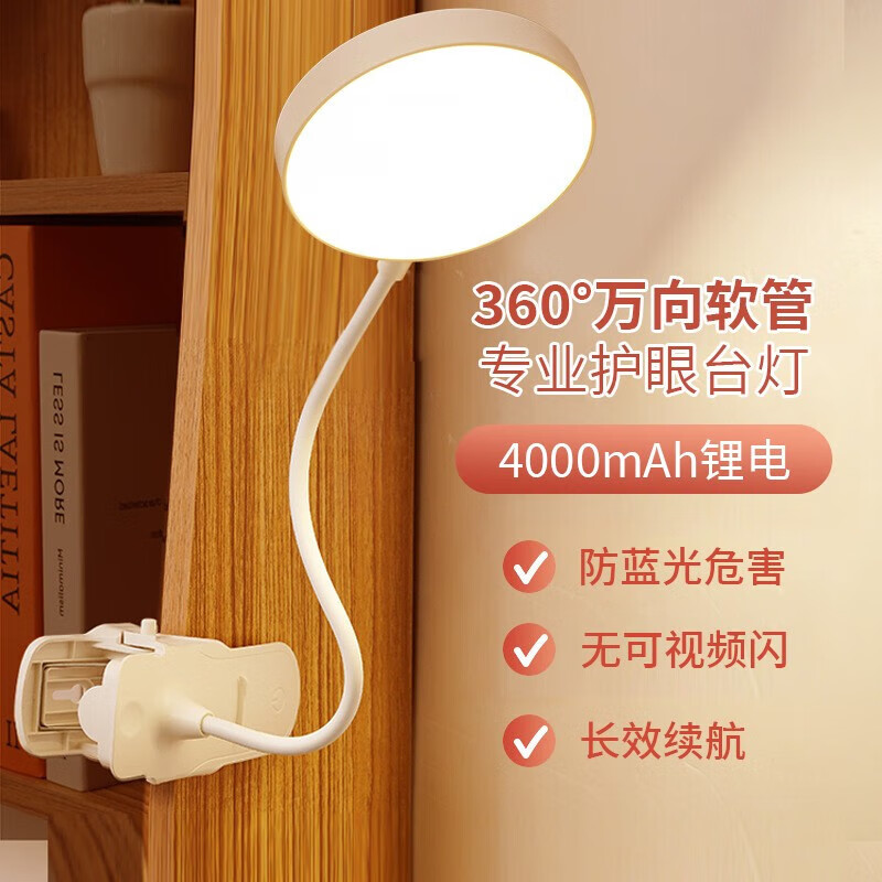 瑞謐夾子燈LED充電臺燈護眼學習燈兒童大學生宿舍上鋪專用臥室床頭燈