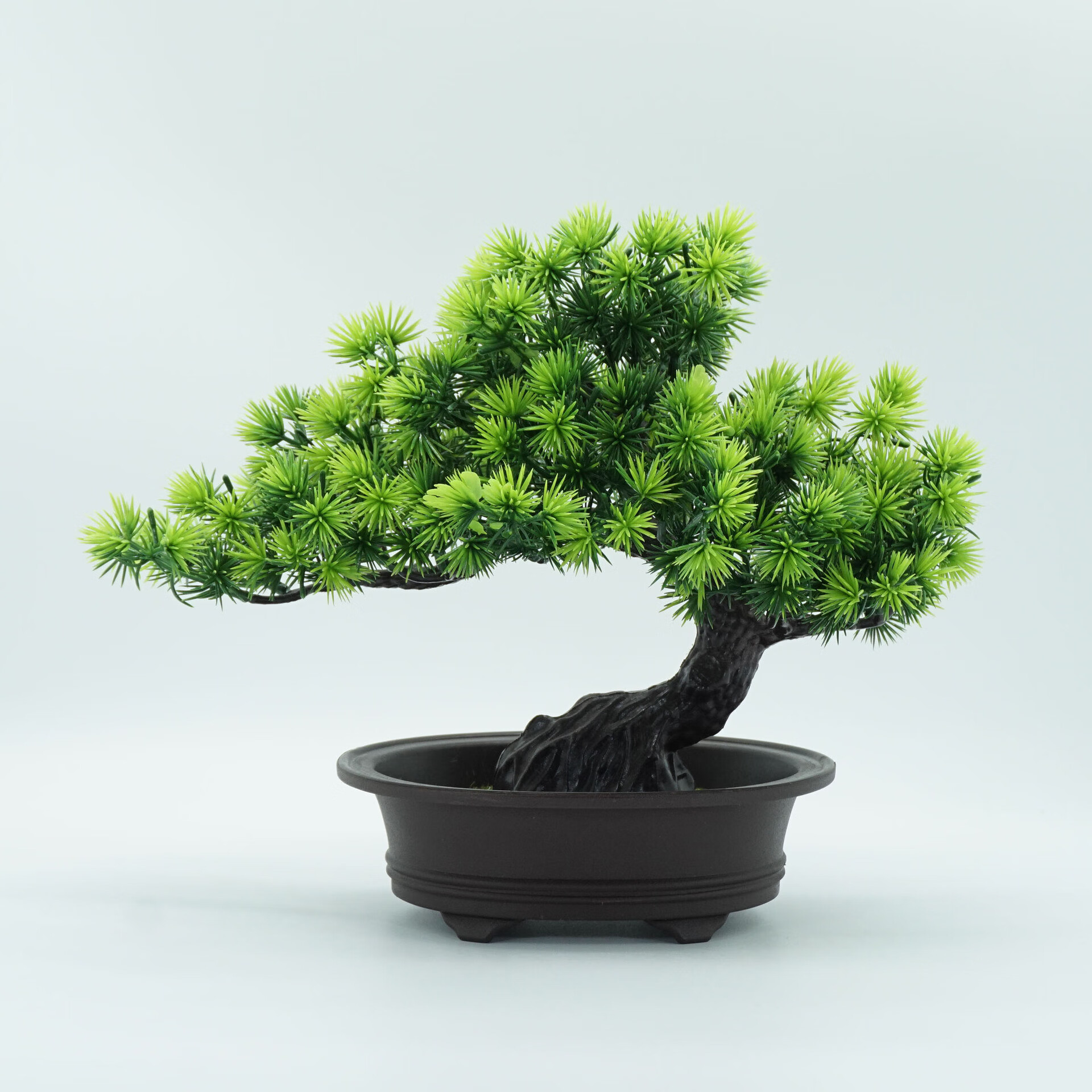 馨悠洁新款仿真植物盆栽 双层迎客松盆景摆件 客厅室内家居装饰仿真花