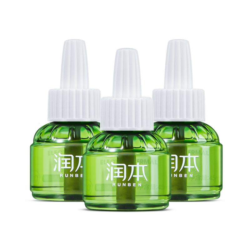 潤(rùn)本（RUNBEN）電蚊香液驅(qū)蚊液90晚45ml×3瓶補(bǔ)充裝電熱蚊香液