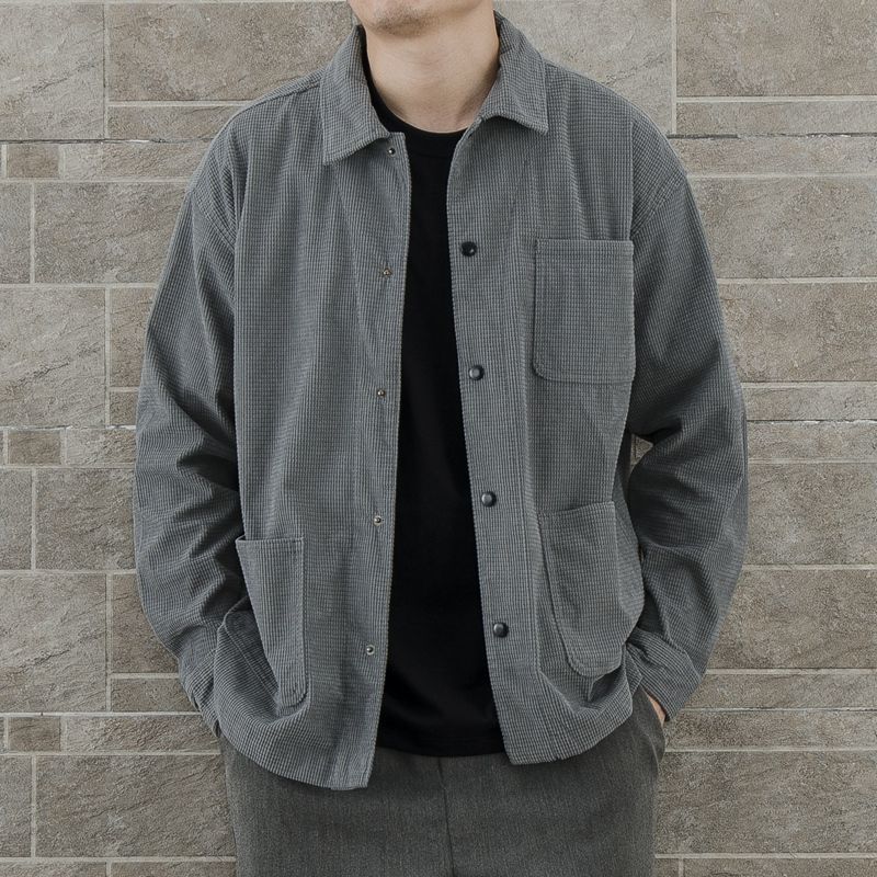 男装秋冬款男士外套潮流休闲工装外穿上衣服男装痞帅日系灯芯绒夹克