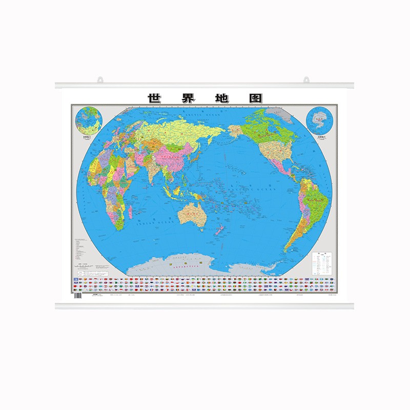 2023新版中国地图挂图+分省地图挂图 约1.1米*0.8米高清覆膜防水行政交通图 世界地图挂图