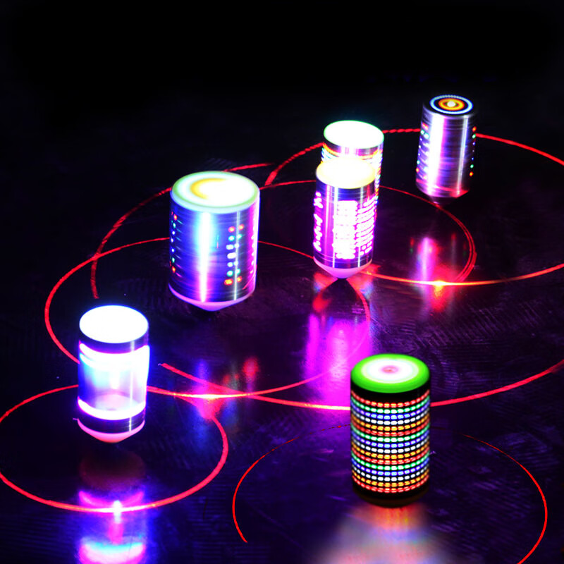 陀螺健身成人中老年新款音乐冰嘎尼龙不锈钢金属发声发光大号老牛