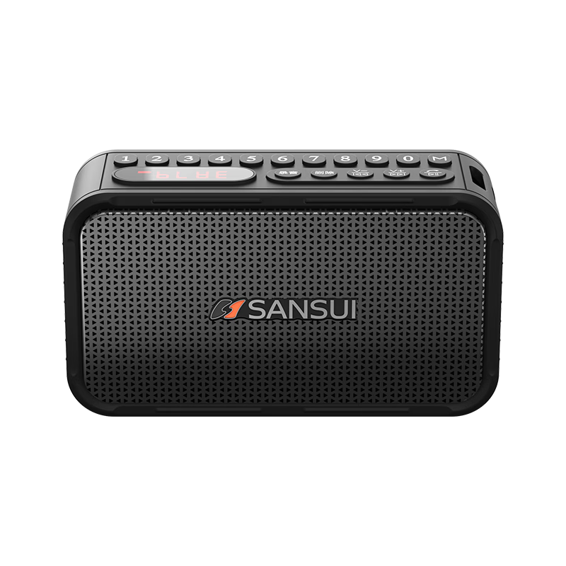 山水（SANSUI）T37藍牙音箱桌面無線重低音炮HiFi立體家庭戶外便攜式桌面臺式電腦無線家用插卡高音質迷你小音響 高級黑【58mm喇叭+低音振膜】 【至尊版】帶32G歌曲內存卡